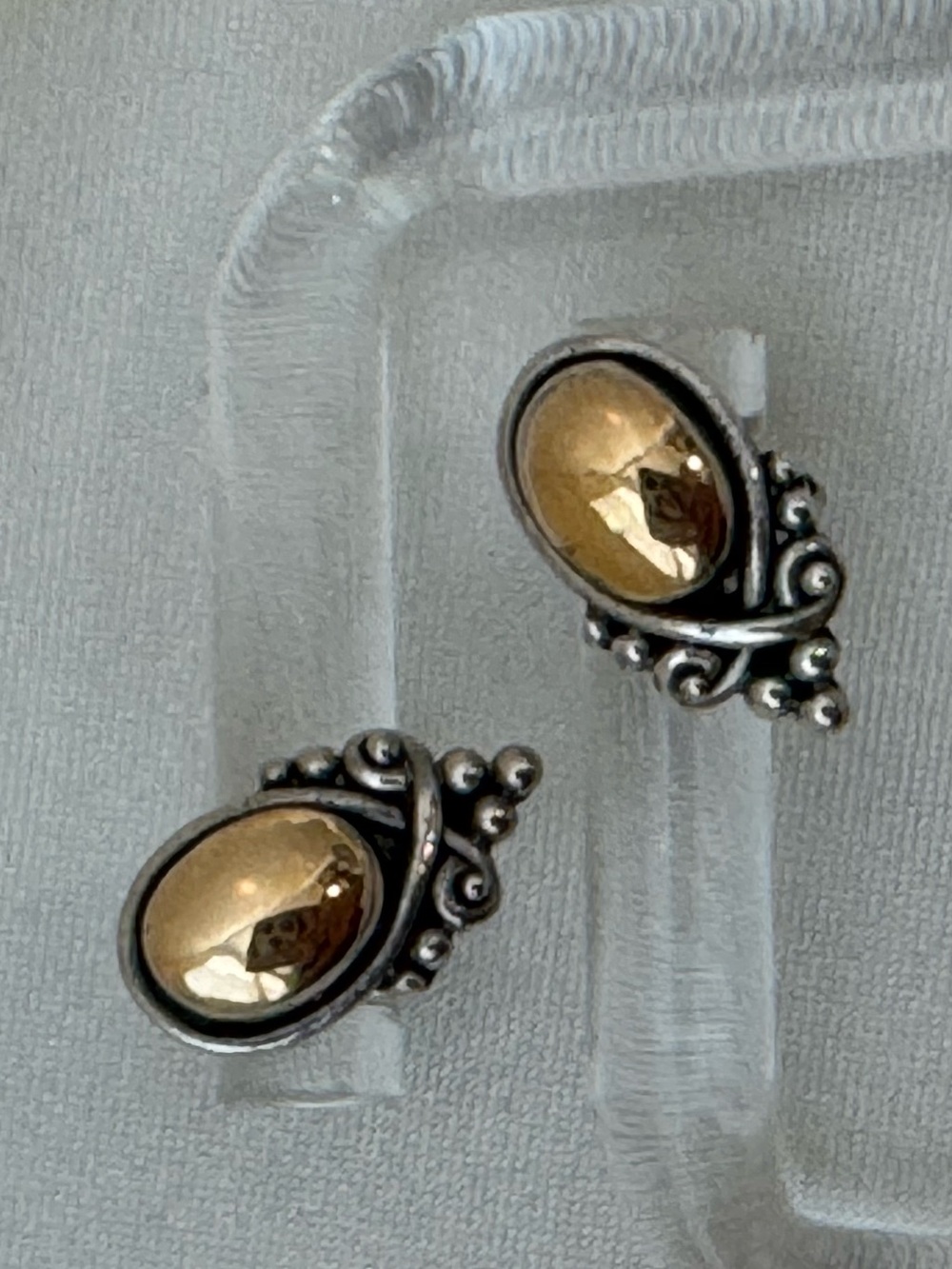 Brighton Ladybug Earrings 925 Sterling Silver 18K Gold Tone Studs